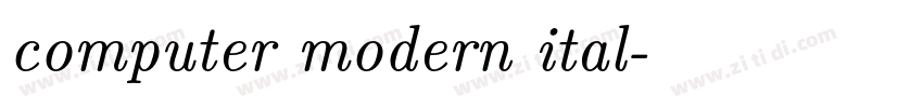 computer modern ital字体转换 computer modern ital字体转换